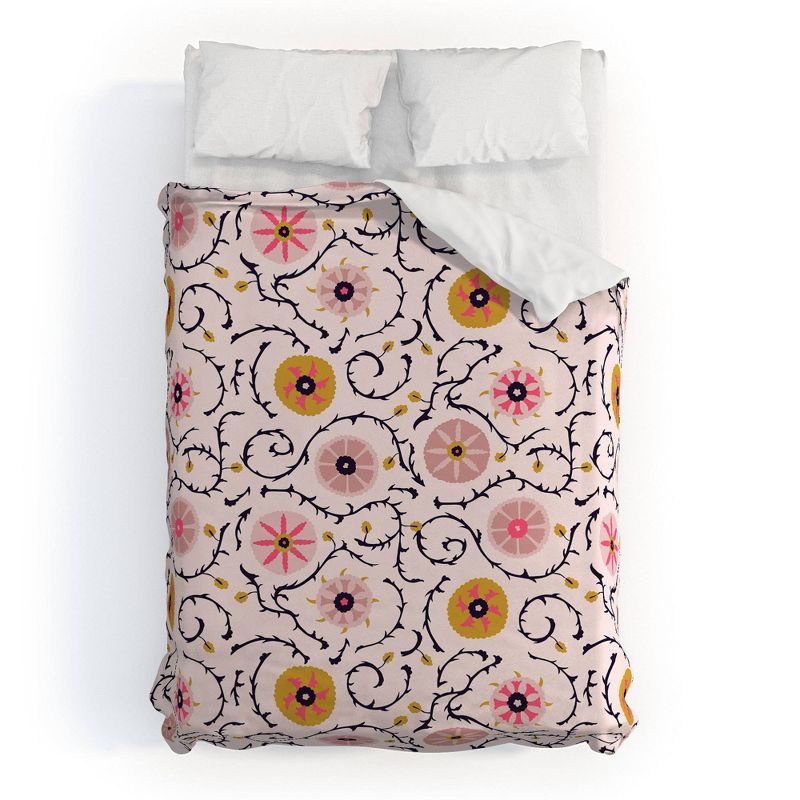 Floral Holli Zollinger Suzani Duvet Cover Set Pink - Deny Designs, 1 of 7