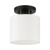 Livex Lighting Meridian 1 - Light Semi-Flush Mount in  Black - 3 of 4