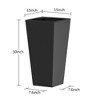 30" Outdoor Flower Plant Pots, Outsunny Tall Planters with Drainage Hole, Indoor Planters for Porch, Front Door, Entryway, Patio and Deck Black - 2 of 4
