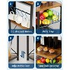 Kitchen Bakers Rack– Rustic Brown Storage Shelf with Power Outlet,4-Tier Microwave Stand & Coffee Bar Table(Includes 6 S-Hooks for Pots) - 4 of 4