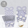 Big Dot of Happiness Purple Daisy Flowers - Square Favor Gift Boxes - Floral Party Bow Boxes - Set of 12 - 3 of 4