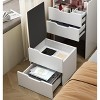 NicBex 23.6"/19" 3-in-1 Vanity Desk with Plip Top Mirror,Makeup Vanity Set with Visible Glass Desktop,Vanity Table with 3 Drawers & Padded Stool - 4 of 4