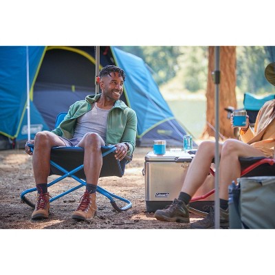 Deep Ocean Portable Outdoor Rocking Chair with Padded Arms