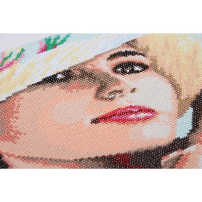 Vervaco Diamond Art Kit 19.6"X14.8"-Lady With Hat