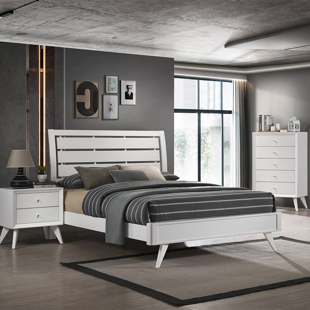 Photos - Wardrobe 88" Eastern King Bed Cerys Bed White Finish - Acme Furniture