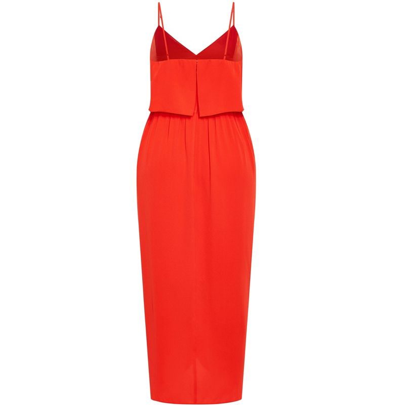 Women's Plus Size Overlay Dress - orange | CITY CHIC, 5 of 6