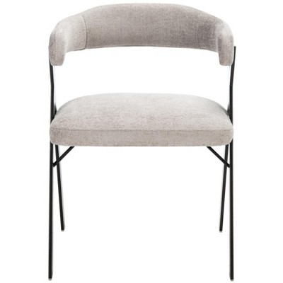 Izzy Chenille Dining Chair - KNT7067 - Grey/Black - Safavieh Couture