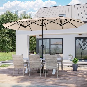 Sonkuki 13 x 7.2Ft Double-Sided Patio Umbrella with Large Canopy Outdoor Table Umbrella for Garden, deck and pool - 1 of 4