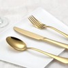 BRINJOY 40-Piece Gold Flatware Set - 8-Person Stainless Steel Cutlery Set with Mirror Polish, Luxury Gold Utensils for Thanksgiving Christmas Wedding - 2 of 4