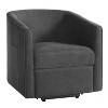Christopher Knight Home Vasa Modern Power Lift Barrel Shaped Chenille Upholstered Recliner with Footrest and Side Pocket - 2 of 4