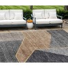 Charcoal Taupe And Gray Geometric Washable Indoor Outdoor Area Rug - 2 of 4