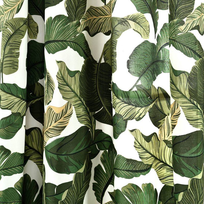 2pk 52&#34;x63&#34; Light Filtering Tropical Paradise Curtain Panels Green - Lush D&#233;cor, 4 of 8