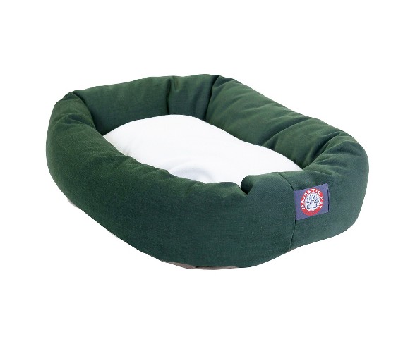 Majestic Pet Sherpa Bagel Dog Bed - Green - X-Large - 52"