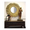 Slickblue Round Seagrass Wall Mirror 36" Natural Woven Frame 15" Central Mirror for Coastal Decor - 3 of 3
