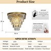 ALOADECOR 4-Light 16" Glam Tierd Brass Flush Mount With Crystal Accents - 4 of 4