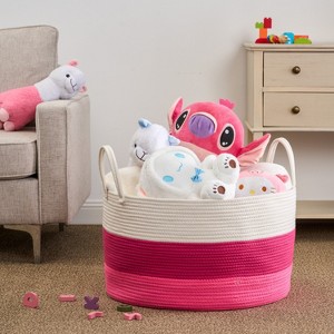 Solhome Barnabas Cotton Round Laundry and Storage Basket - 1 of 4
