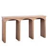 Gulches Rustic Archway Console Table - 60" Long, Decorative Arched Legs, Natural Wood Finish for Hallway, Living Room - 3 of 4