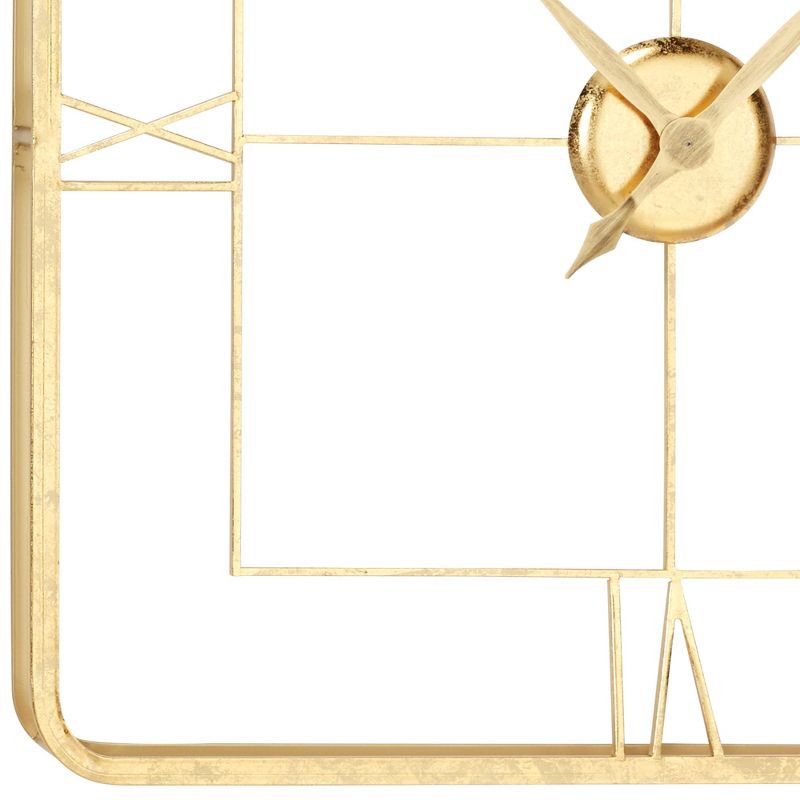 Metal Open Frame Wall Clock Gold - Olivia &#38; May, 5 of 8