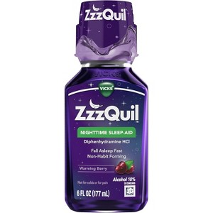 Vicks  Zzzquil Nighttime Sleep-Aid Liquid Warm Berry 6 Oz - 1 of 4