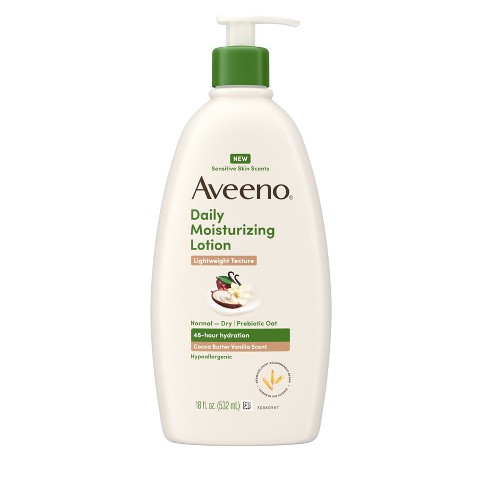 Увлажняющий лосьон Aveeno Daily Moisturizing с овсом, Cocoa Butter Vanilla, 18 fl oz