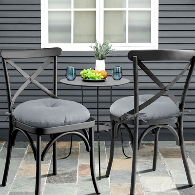 Bistro 15" X 15" Patio Chair Tufted Cushion With Ties by Sweet Home Collection®