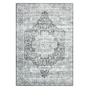 Machine Washable Area Rug Non Slip Rug Vintage Distressed Low Pile Foldable Rugs Medallio Retro Accent Carpet For Bedroom Living Room Office Dorm - 1 of 4