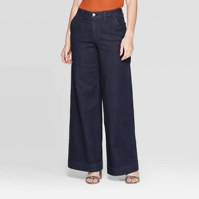 Women's High-Rise Regular Fit Wide Leg Pants - A New Day™ Indigo 14 –  Target Inventory Checker – BrickSeek