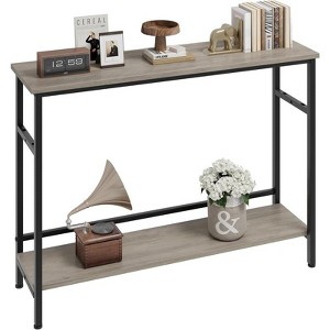 39.3" Console Table with Adjustable Shelf, 2-Tier Narrow Entryway Table , Sofa Table, Console Tables for Entryway - 1 of 4