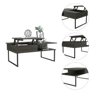 Venice Coffee Table Espresso - Boahaus: Modern Rectangle with Drawer, Double Pedestal Base, Wood Laminate - 1 of 4