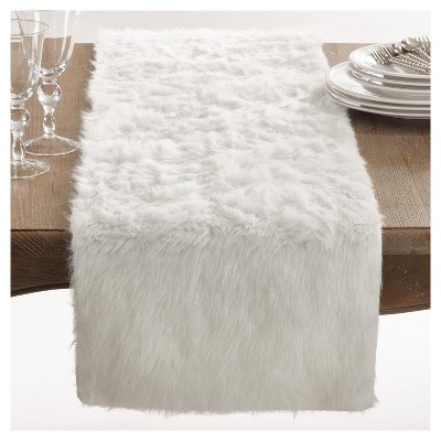 white table runner