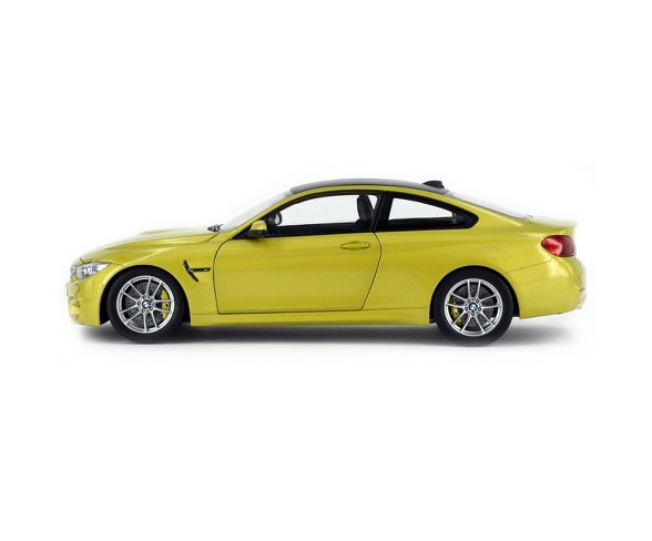 BMW M4 Coupe Austin Yellow with Carbon Top 1/18 Diecast Model Car by Paragon