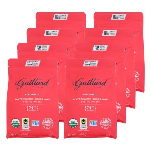 Guittard Organic Bittersweet 74% Cacao Baking Wafers - Case of 8/12 oz - 1 of 4