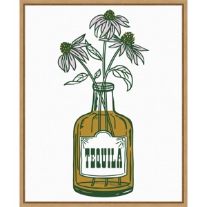 Amanti Art Tequila Potted Florals by the Whiskey Ginger Framed Canvas Wall Art - 1 of 4