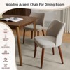 Jojoka Dining Chairs Set of 2 Upholstered Fabric Dining Chair with Wood Legs, Wing Backrest - 4 of 4