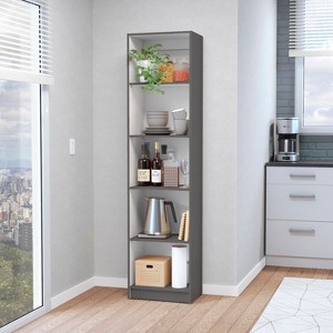 ORRD Slim 5-Shelf Bookcase, Modern Narrow Bookshelf with Space-Saving Design, for Living Room, Office, Bedroom - Multiple Finishes - 1 of 4