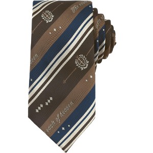 INSPIRE CHIC Men's Stripe Print Self-Tied Crown Flowers and Anchor Necktie for Graduation School Uniform College 1 Pc - 1 of 4