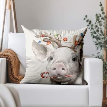 Piglets by Pi Holiday Collection - Minimalist Throw Pillow