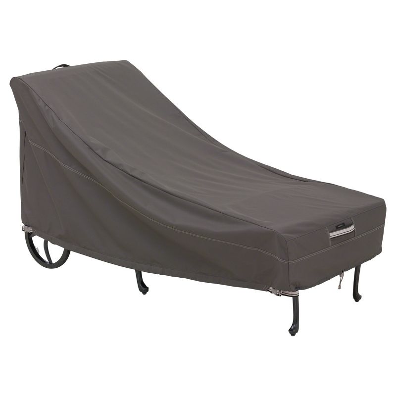 Ravenna Patio Chaise Lounge Cover -66" x 28" x 27.5" - Dark Taupe - Classic Accessories, 1 of 12