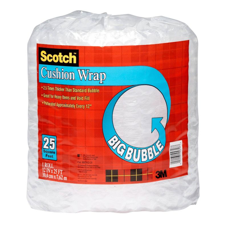Scotch Big Bubble Cushion Wrap 12&#34; x 25&#39;, 1 of 12