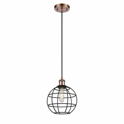 Lake Placid - 1 Light Cord Hung Pendant In Industrial Style-10.25 Inches Tall and 8 Inches Wide