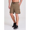 Avalanche Men's Ripstop Fabric 8" Inseam Hiking Basketball Short with Pockets, Drawstring Waistband - 4 of 4