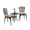 3 Piece Rustproof Cast Aluminum Patio Furniture Set with 2 Chairs and Table for Outdoor Garden Balcony Patio Seating Sets-The Pop Home - 2 of 4