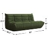 SYFERLORY Armless 3-Seat Togo THREE Seater Large Bean Bag Sofa，Green - 2 of 4