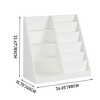SeaCamel Kids 3-Tier Bookcase with 3 Collapsible Fabric Drawers - White/Gray Toy & Book Storage Organizer - 3 of 4