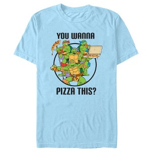 Men's Teenage Mutant Ninja Turtles You Wanna Pizza This? Group Shot T-Shirt - 1 of 4