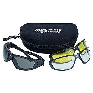 Global Vision Eyewear QuikChange Safety Motorcycle Glasses with Clear, Smoke, Yellow Lenses - 1 of 4
