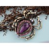 Anna-Kaci Women's Rhinestone Spider Brooch Pin with Black Gemstone Accents - 3 of 4