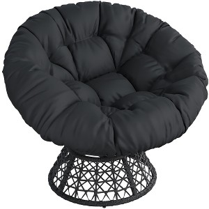 Yaheetech 360° Rotatable Papasan Chair with Thick Tufted Cushions for Garden, Patio,  Living Room - 1 of 4