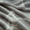 Kate Aurora Halloween Gray Dancing Skeletons Ultra Soft & Plush Oversized Accent Throw Blanket - White - 2 of 3