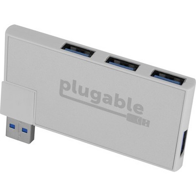 Plugable Rotating 4-Port USB 3.0 Portable Bus Powered Hub - USB - External - 4 USB Port(s) - 4 USB 3.0 Port(s) - PC, Mac, Linux